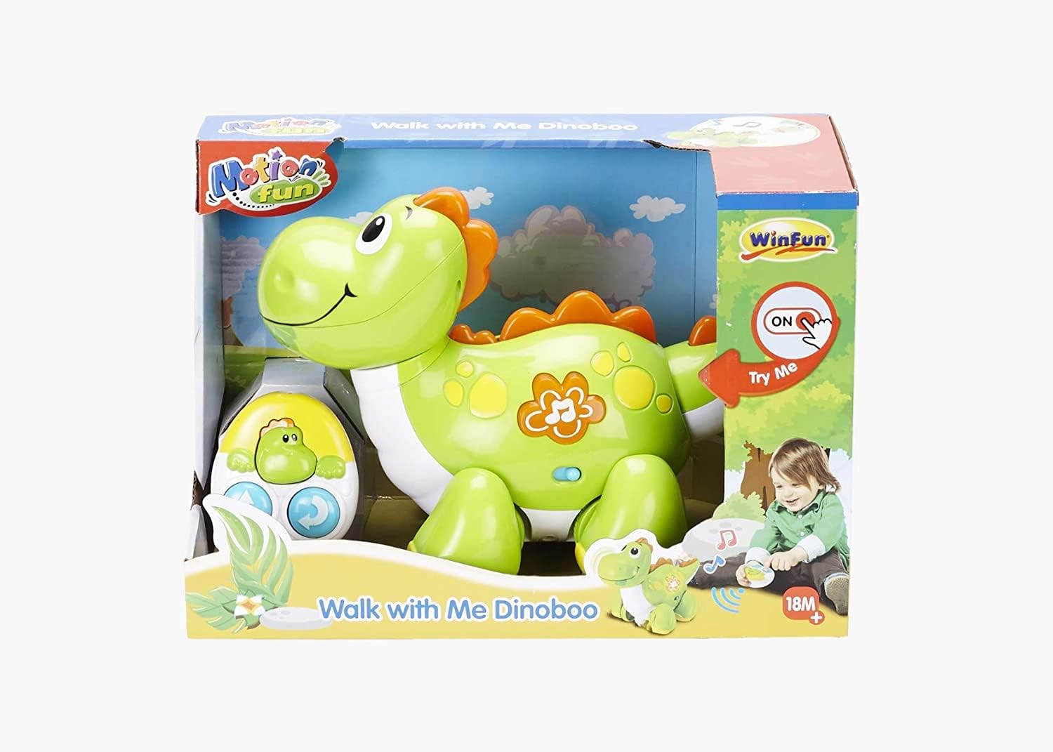 Winfun Walk-With-Me Dinoboo – Yaşıl Dino Oyuncağı