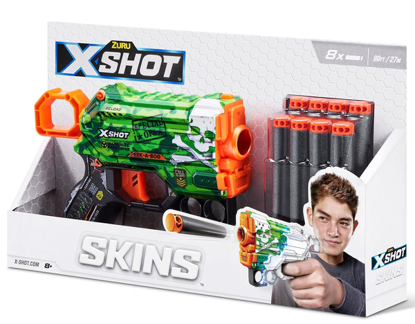 Zuru X-Shot Skins Menace Dart Blaster - Game Over (8 Darts)