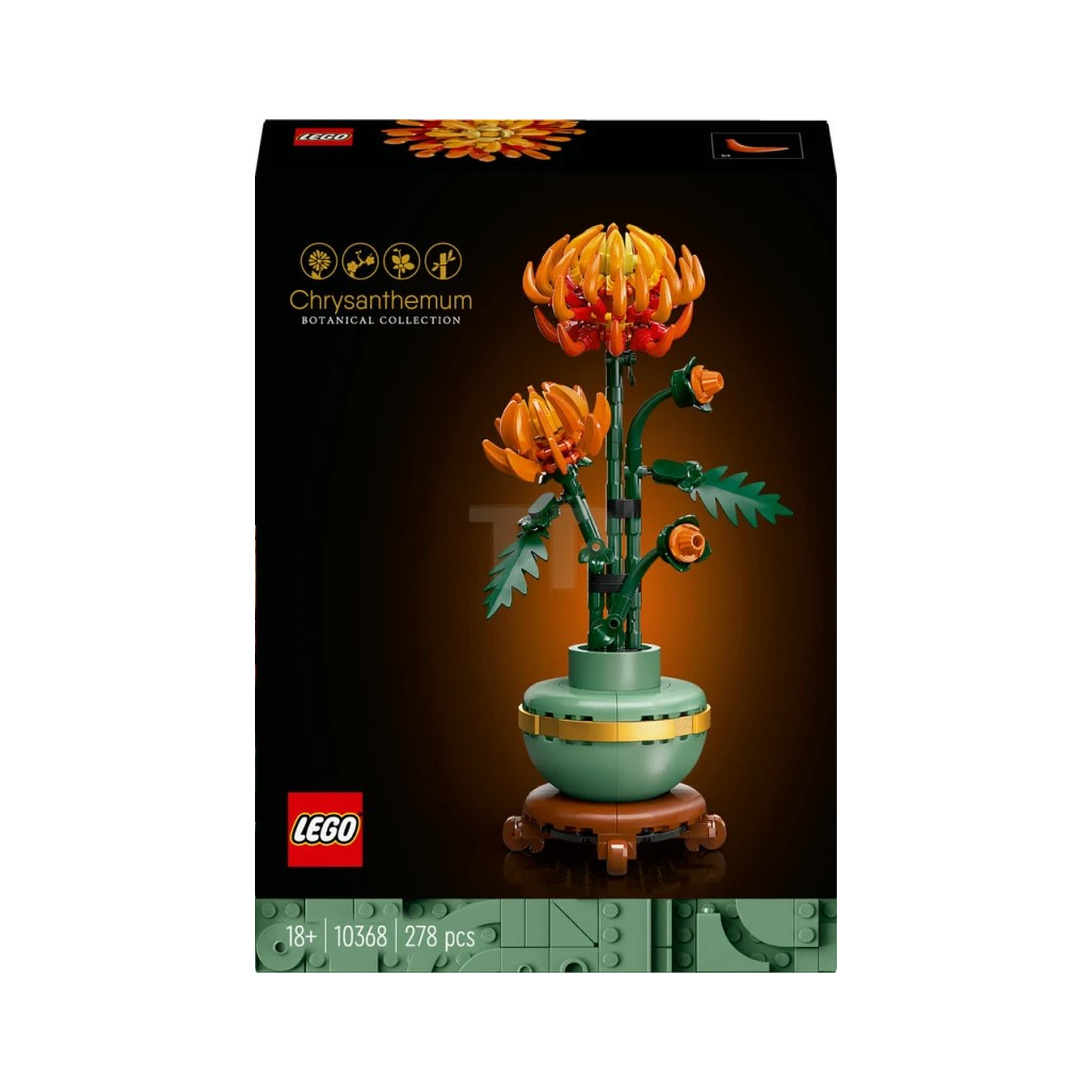 Konstruktor LEGO Icons Chrysanthemum 10368, 18+ yaş, 278 element