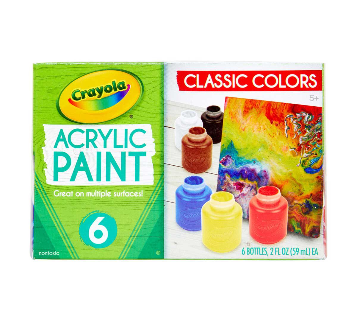 Eu 6 Ct 2 Oz Acrpaint Eart Colours