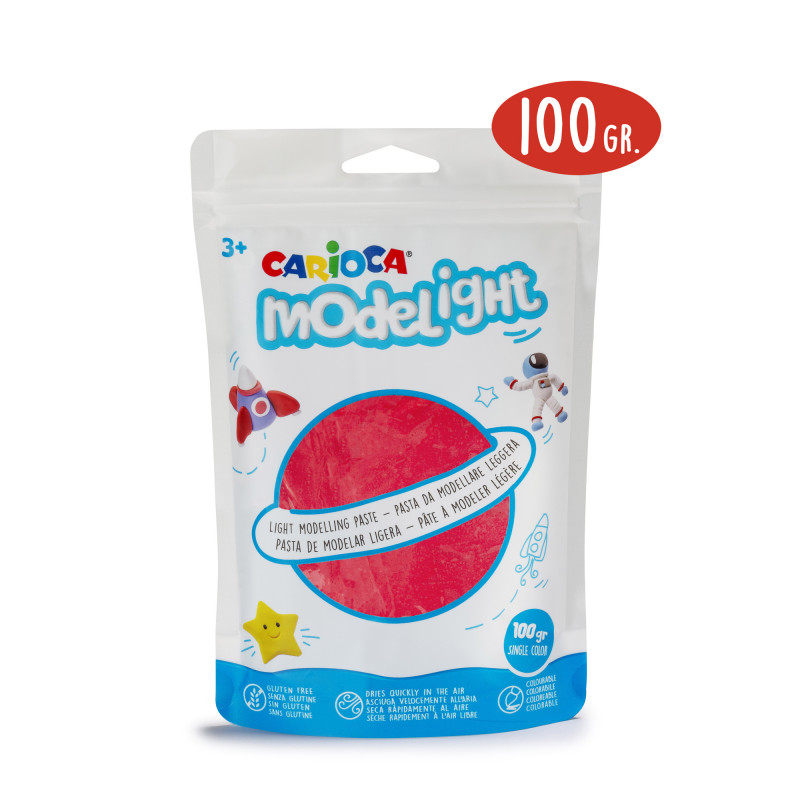Plastilin Carioca Modelight, qırmızı, 100 qr