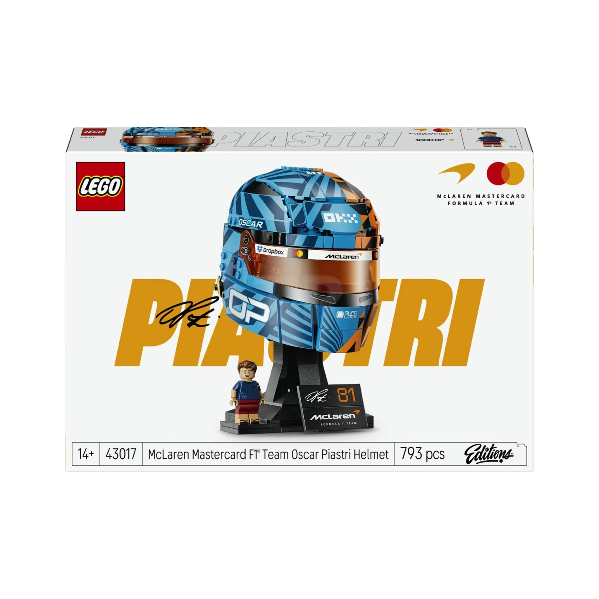 LEGO® 43017 McLaren Mastercard F1® Team Oscar Piastri Helmet