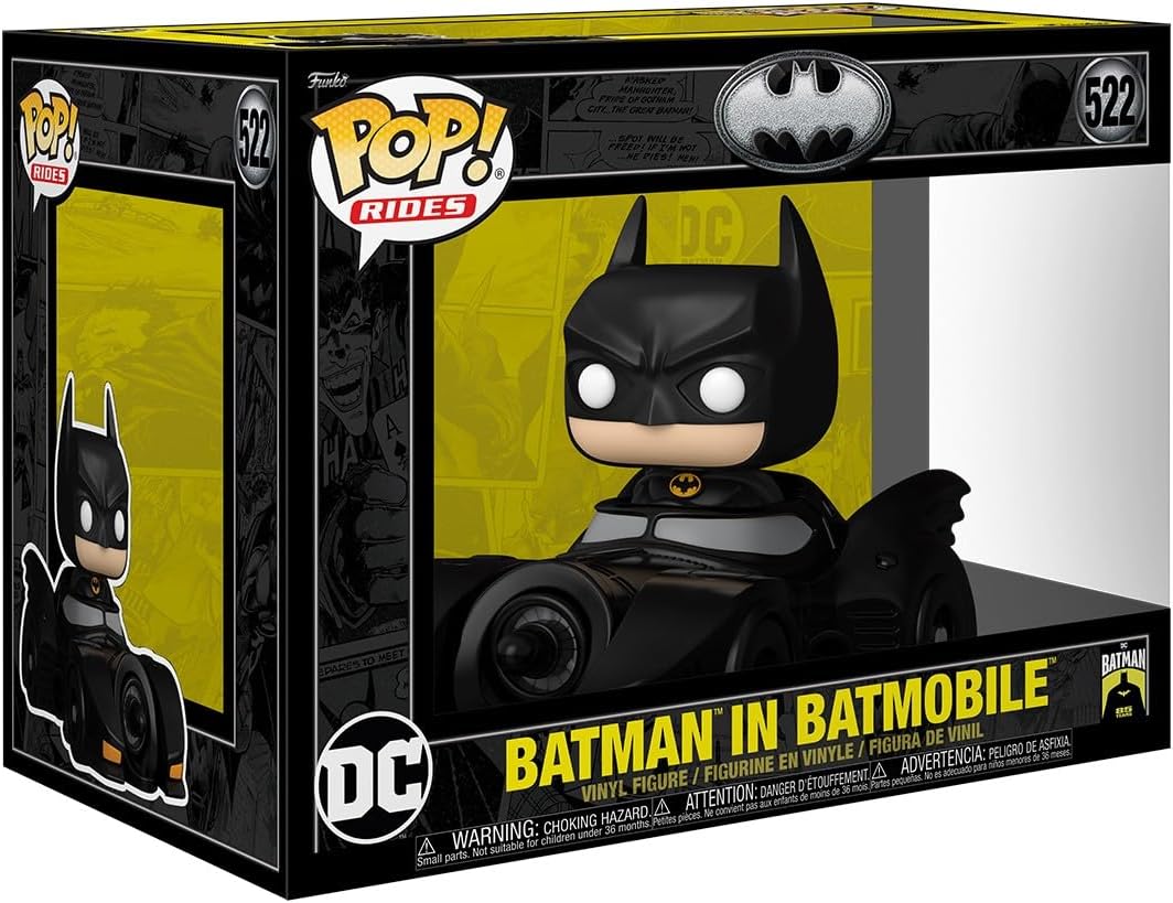 POP RIDES DLX: BM 85TH- BATMAN W/BATMOBI