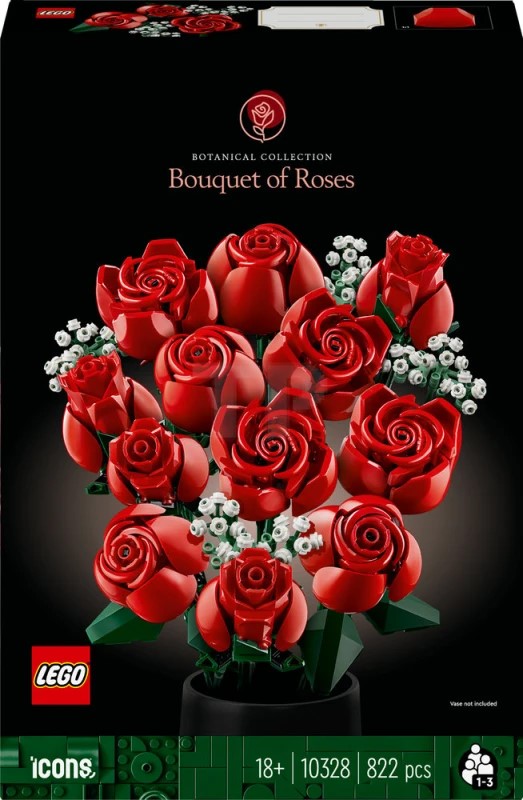 Konstruktor LEGO Icons Bouquet of Roses 10328, 18+ yaş, 822 əd
