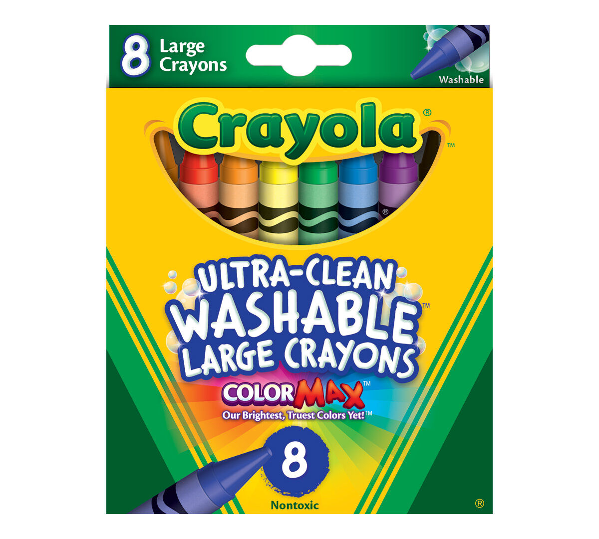 8 Big Washable Crayons