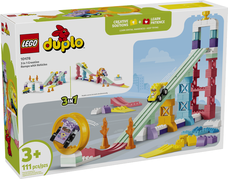 LEGO DUPLO 3 in 1 Creative Ramps with Vehicles (10478)