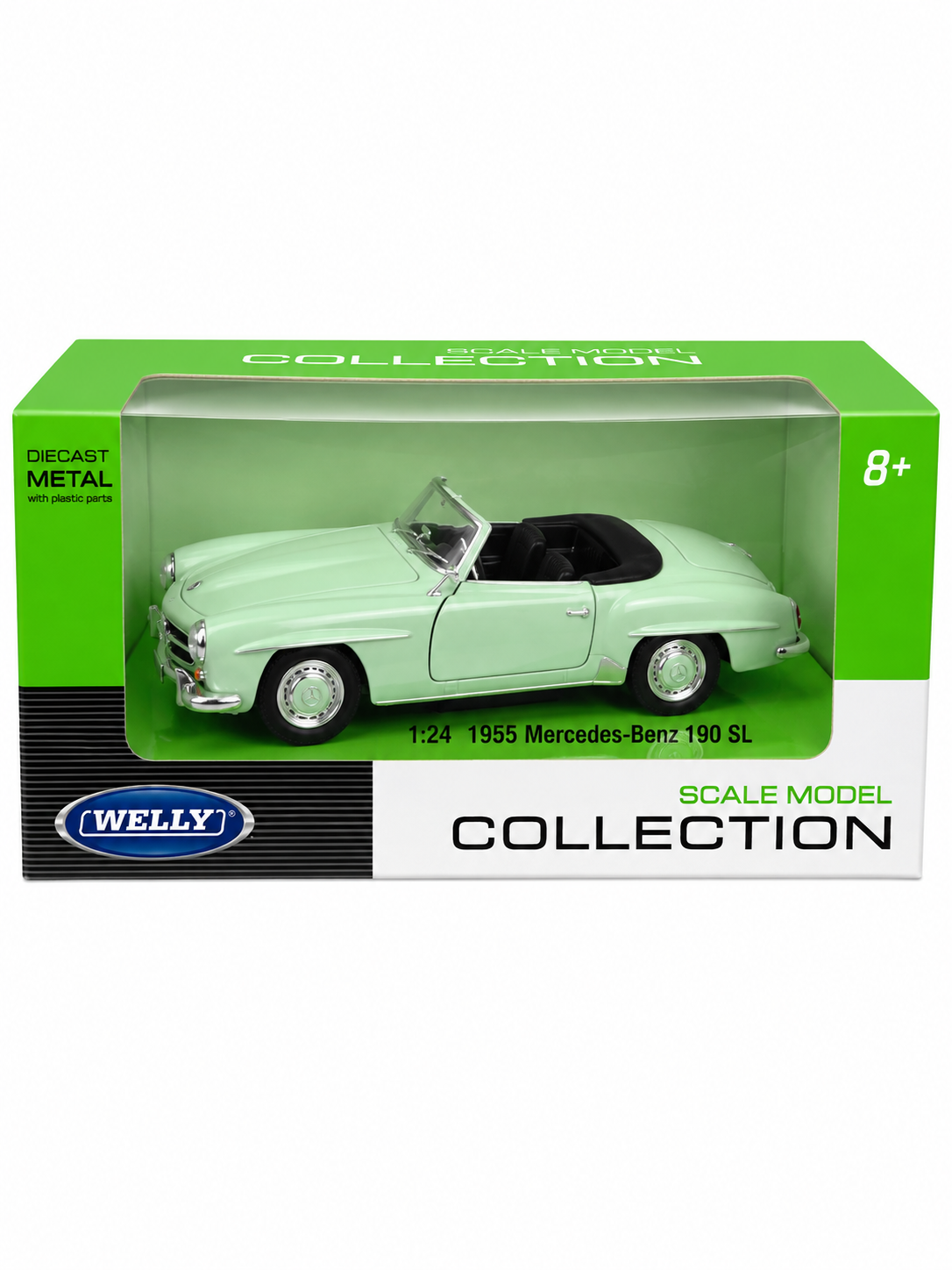1:24 1955 MERCEDES-BENZ 190SL (CONVERTIBLE), GREEN COLOR