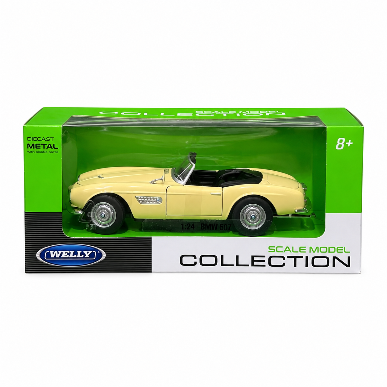 1:24 DIE CAST BMW 507(CONVERTIBLE), CREAM COLOR.