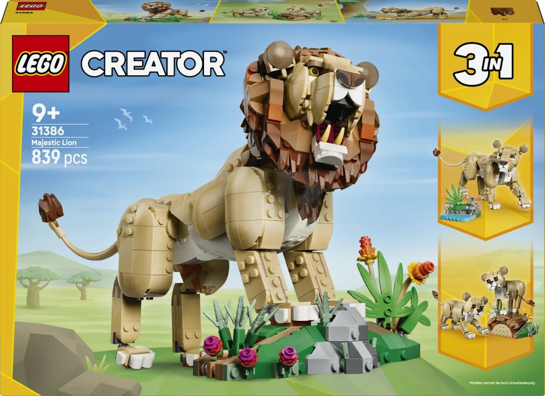 Wild Animals: Majestic Lion 31386 | Creator 3-in-1