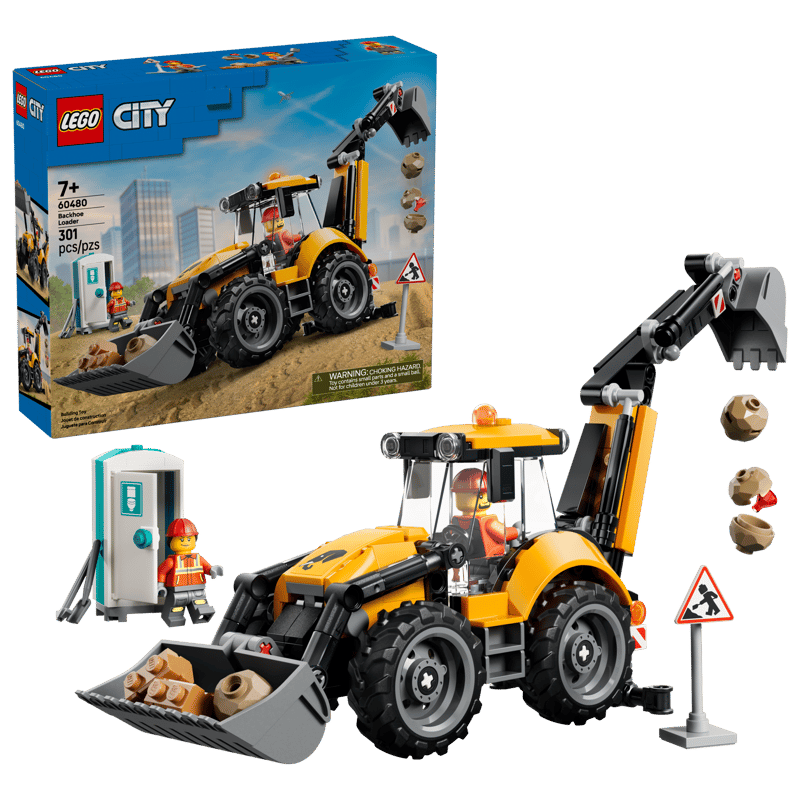 LEGO City Yellow Backhoe Loader (60480)