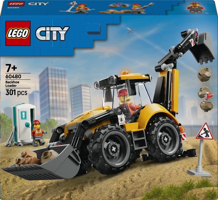 LEGO City Yellow Backhoe Loader (60480)