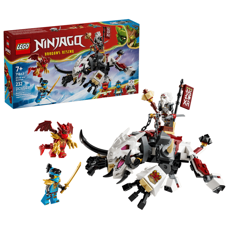LEGO NINJAGO 71863 Zilvar and Grimtak the Dragon Beast Set