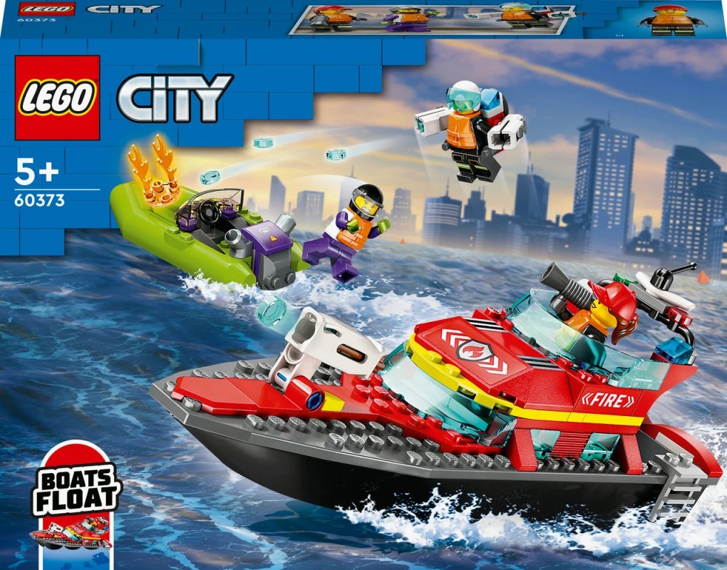 Konstruktor LEGO City Fire Rescue Boat 60373, 5+ yaş, 144 hissə