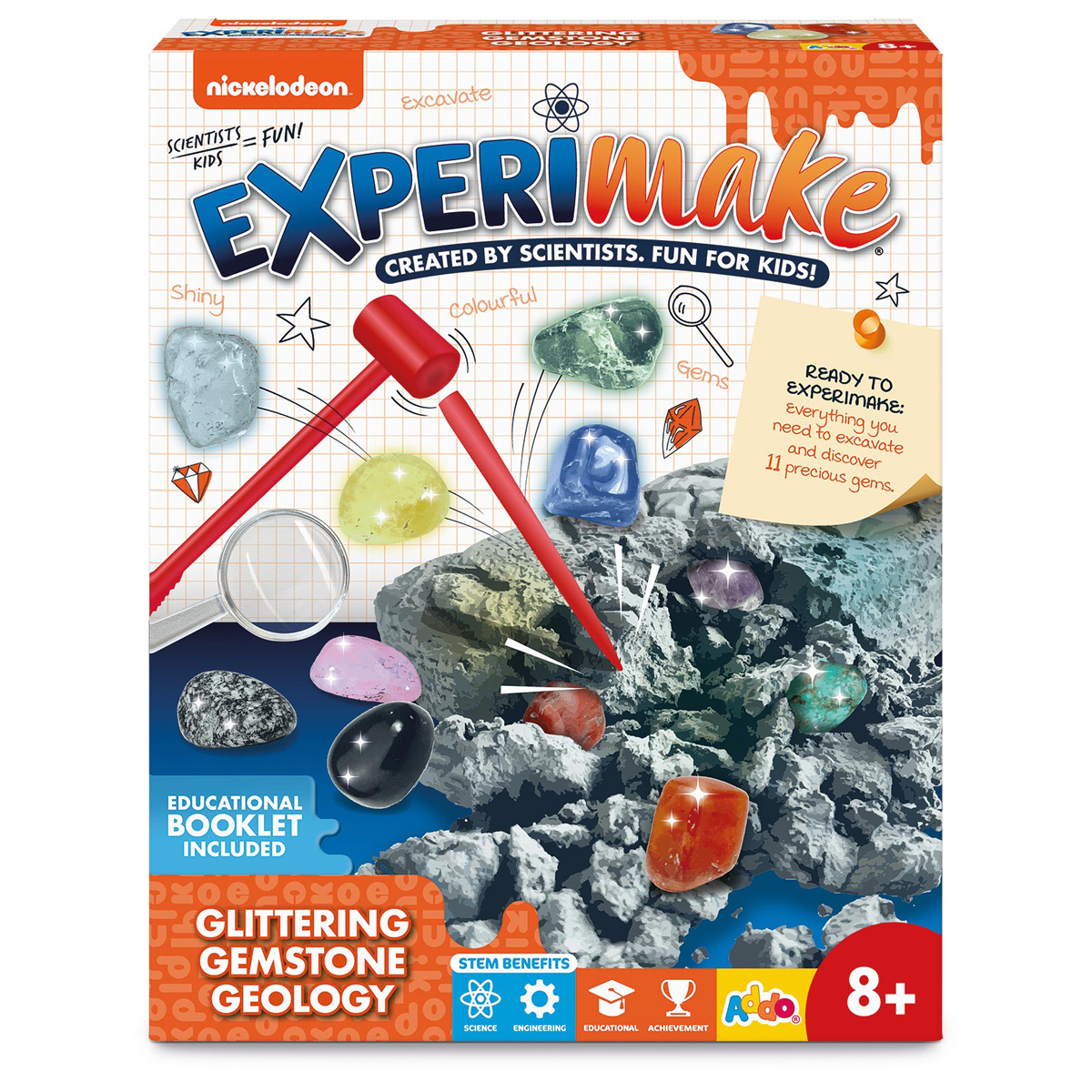 Tədqiqat dəsti Nickelodeon Experimake Glittering Gemstone Geology, 8+ yaş