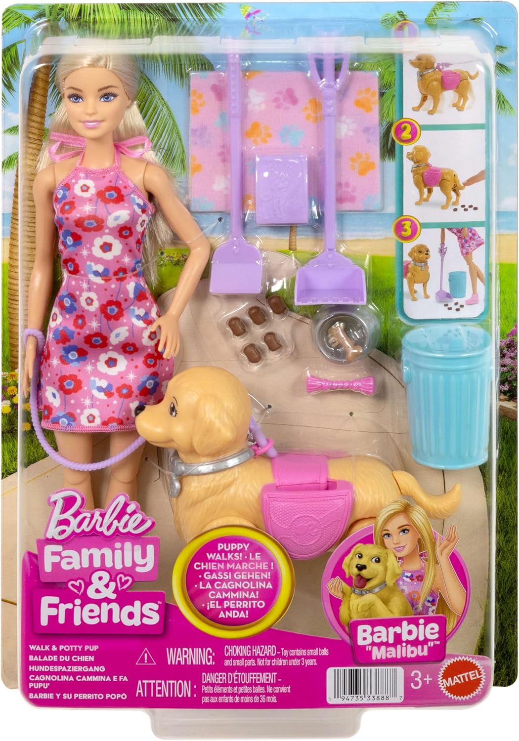 Barbie Walk & Potty Pup Toy Set