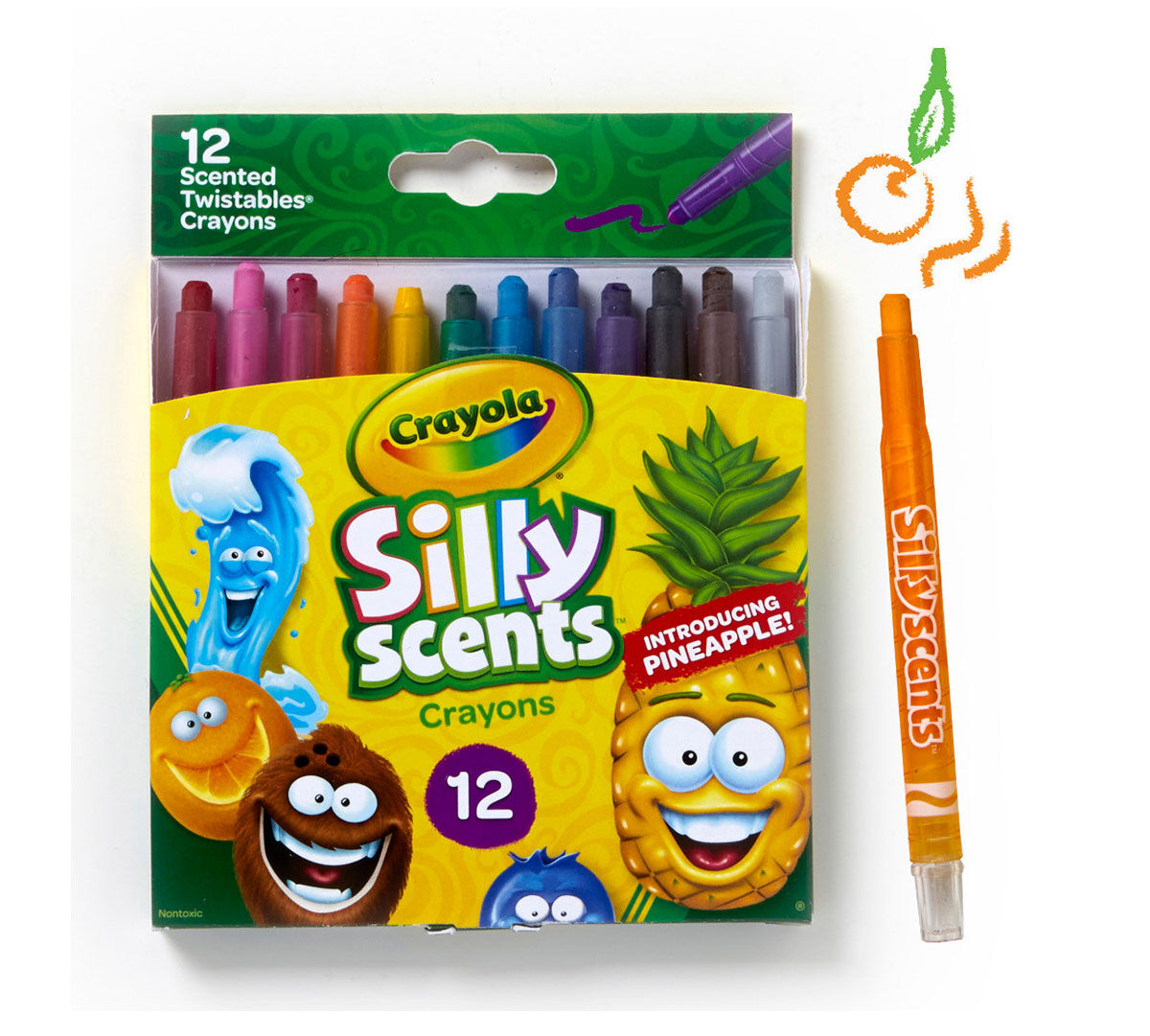 12 Scented Twistable Crayons