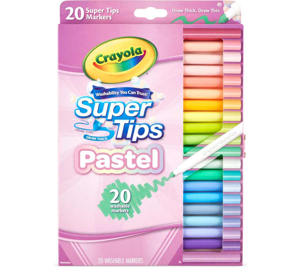 20 Supertips Washable Pastel Markers