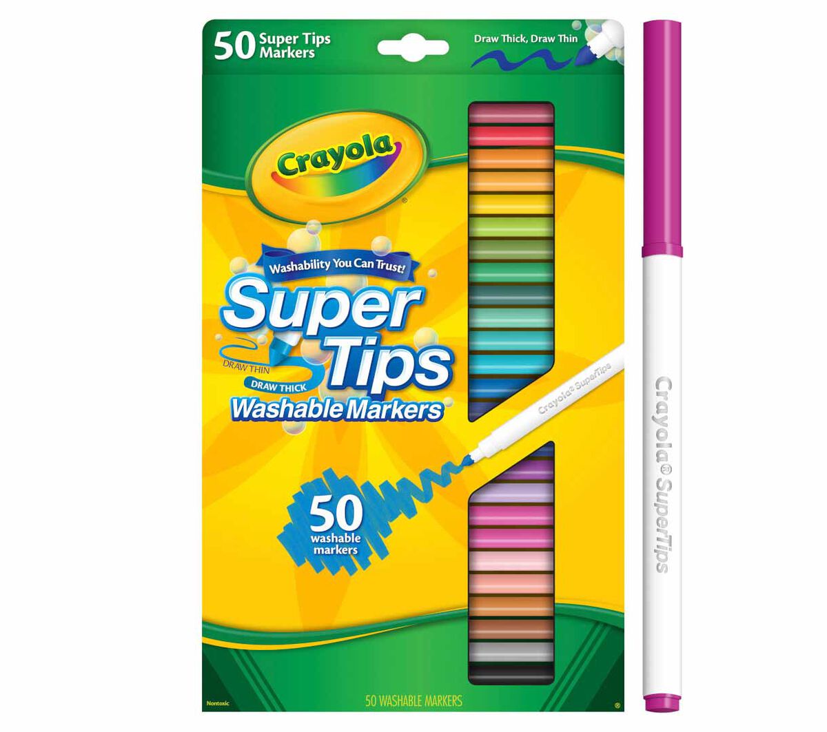 50 Supertips Washable Markers (50 Different Colours!)