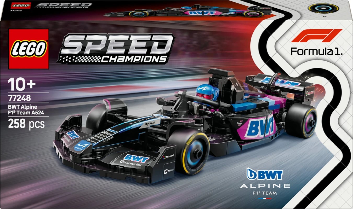 Konstruktor LEGO Speed Champions BWT Alpine F1® Team A524 Race Car, 10+ 
yaş, 258 parça - 77248