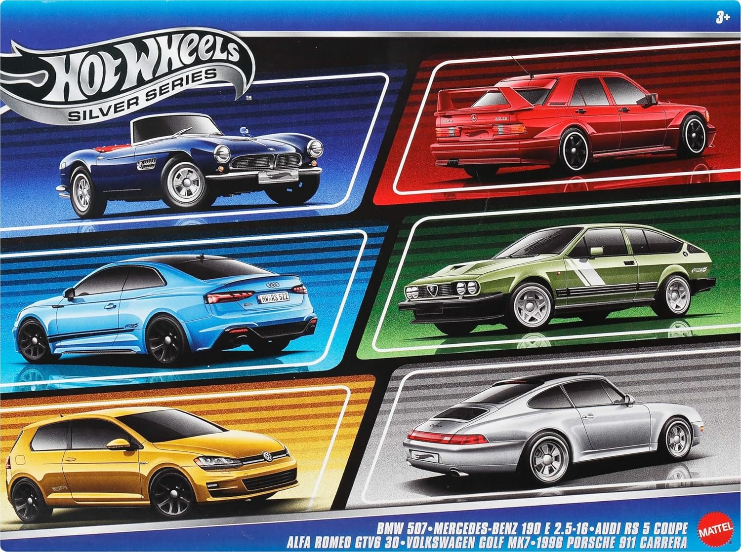 Hot Wheels Euro Style – 6 ədəd Die-Cast mini maşın qutuda