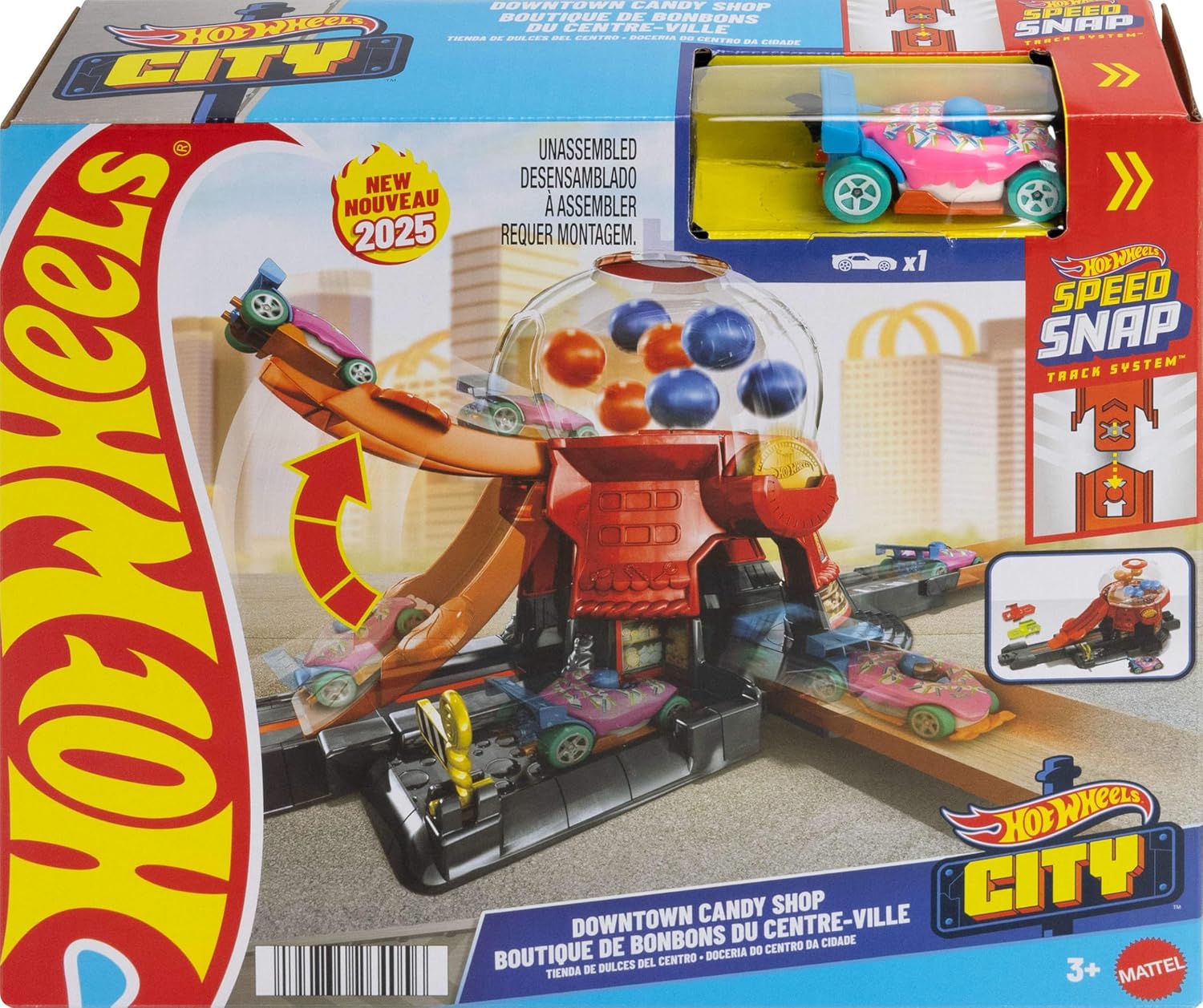 Hot Wheels Downtown Candy Shop oyun dəsti