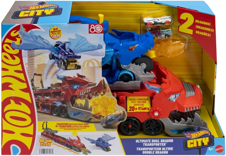 Hot Wheels City Ultimate – İki Əjdaha Daşıyıcı Oyun Dəsti (JBM72)