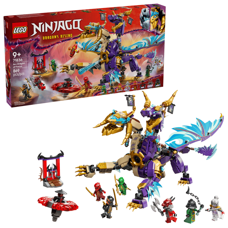 Konstruktor LEGO NINJAGO ARC Dragon of Focus V29, 9 yaş+, 869 hissə - 
71836