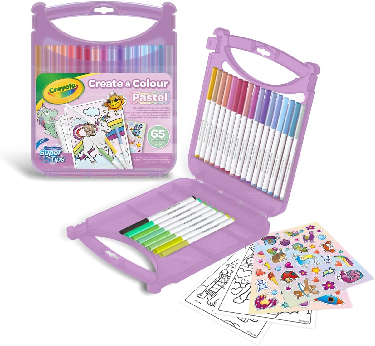 Create & Color Mini Washable Markers And Paper - Pastel Edition