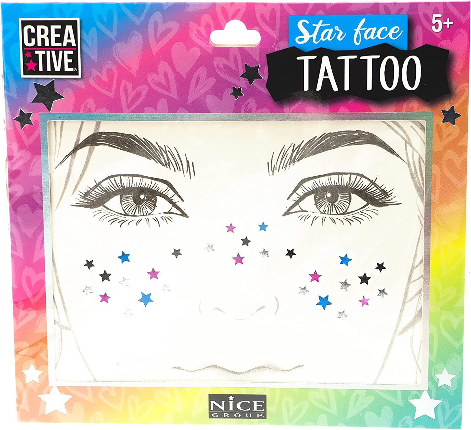 Star Face Tattoo