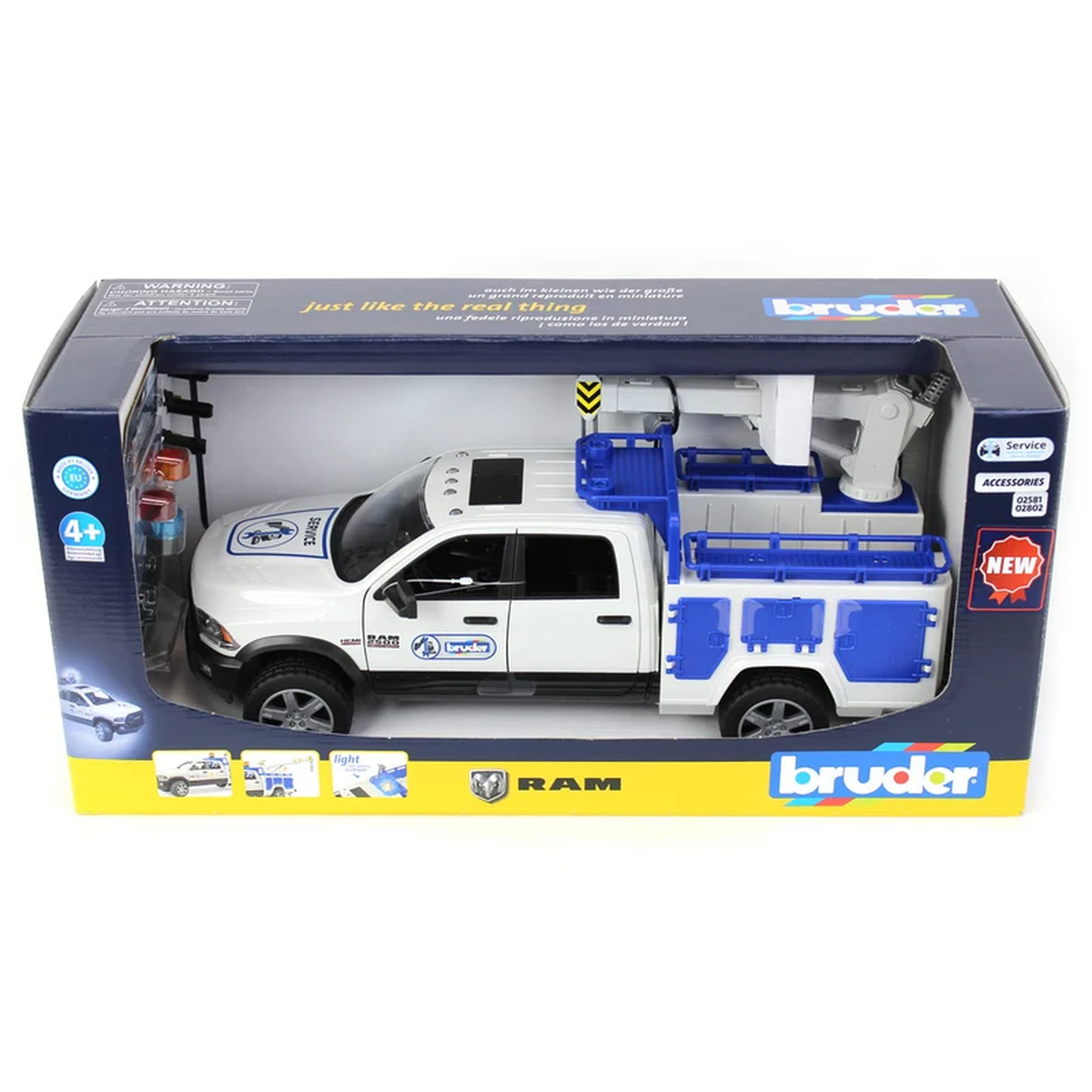 Bruder 02509 RAM 2500 Service Truck with Rotating Beacon