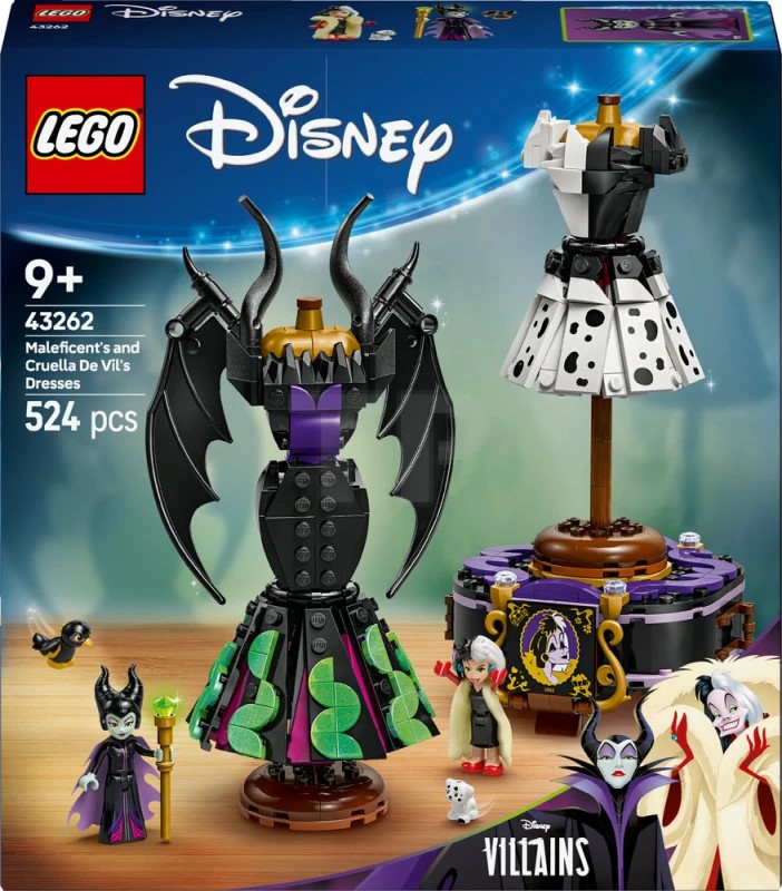 Konstruktor LEGO Disney Villainlərin geyimləri Maleficent və Cruella De 
Vil, 9 yaş+, 524 hissə - 43262