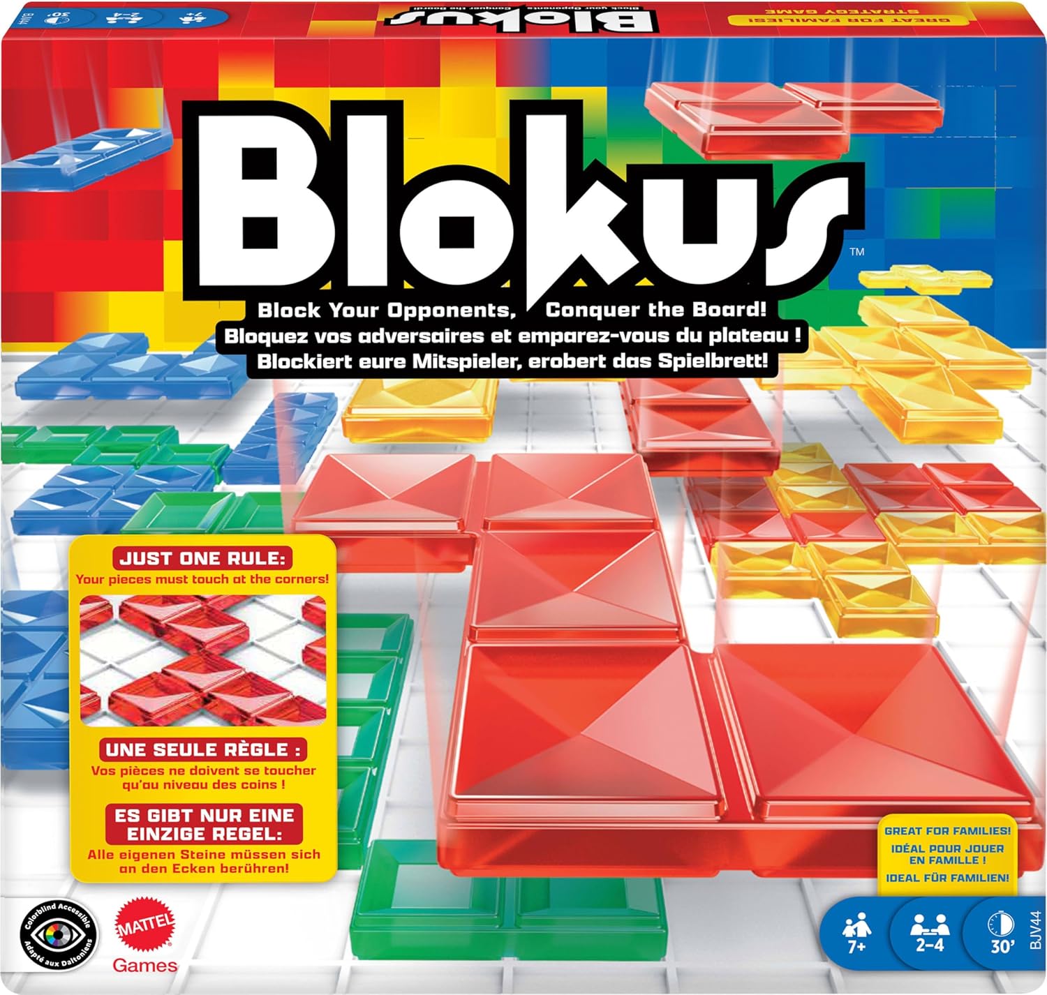 Mattel Games BJV44 Blokus Game, Board Game for the Family, Strategy Game