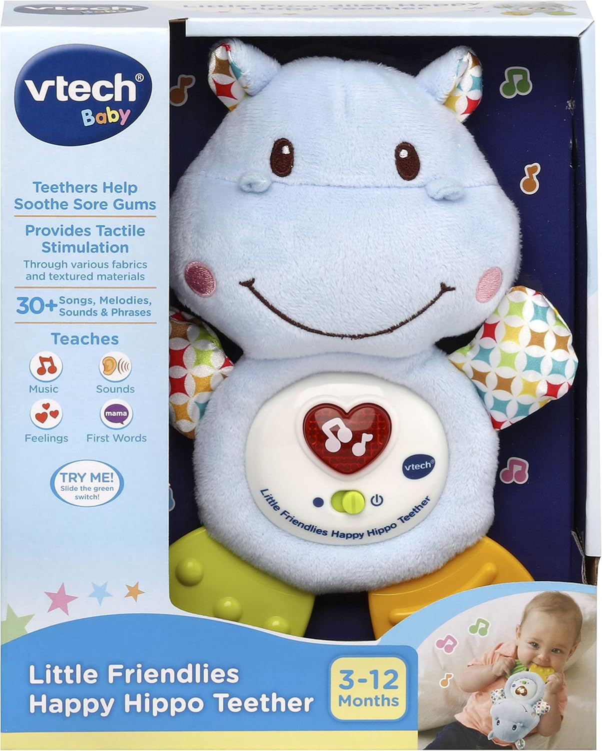 LITTLE FRIENDLIES HAPPY HIPPO TEETHER (VTUK)