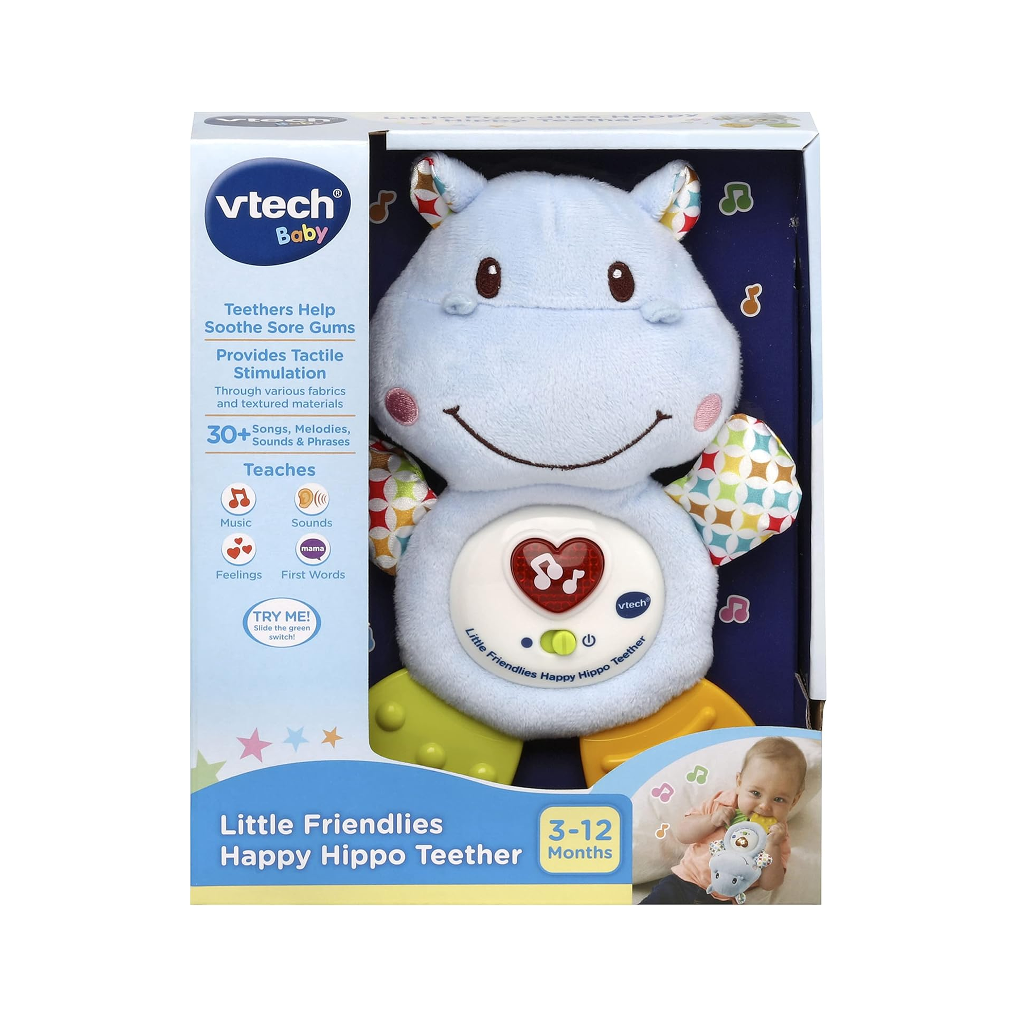 LITTLE FRIENDLIES HAPPY HIPPO TEETHER (VTUK)