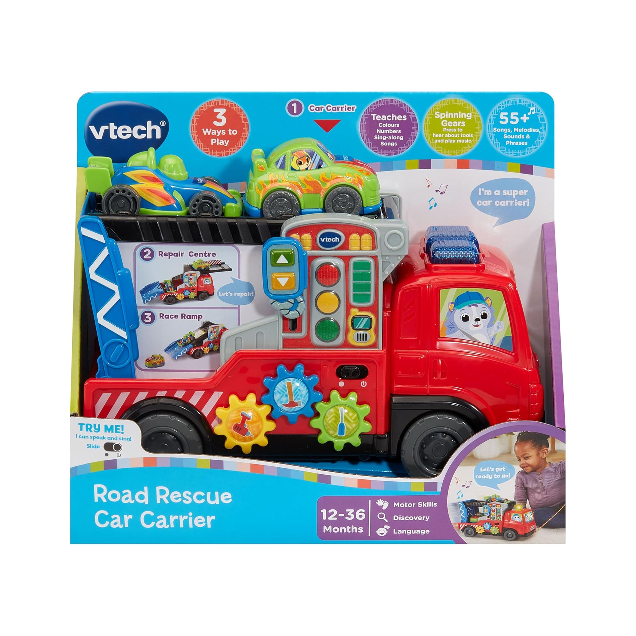 VTech Road Rescue Car Carrier, Interactive Car Carrier Truck