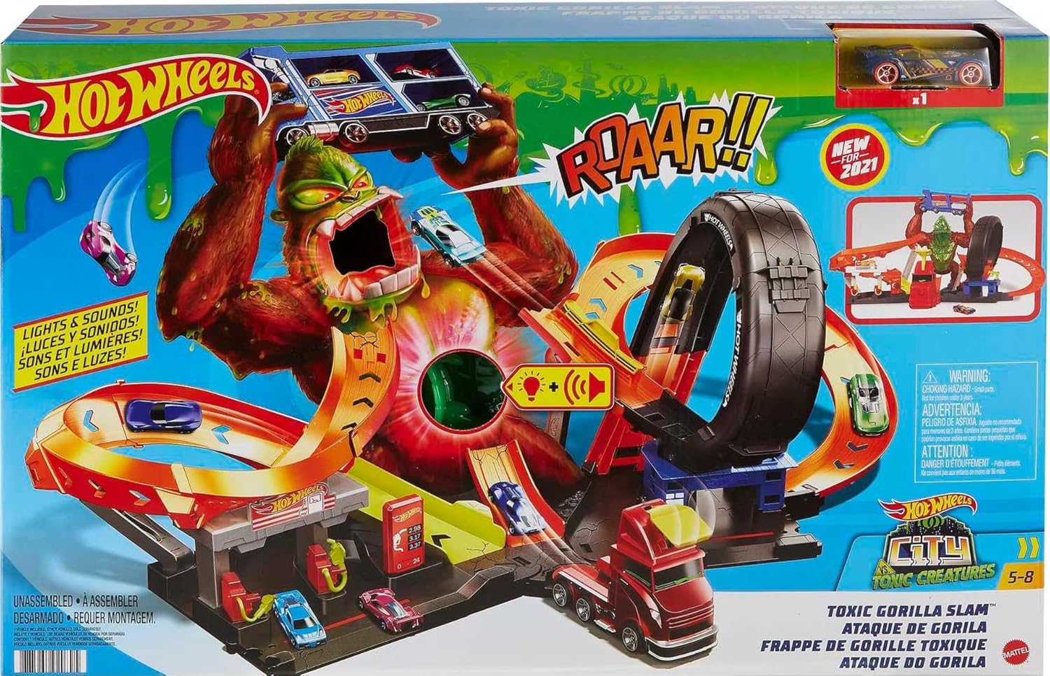 Hot Wheels Toxic Gorilla Slam Gas Station