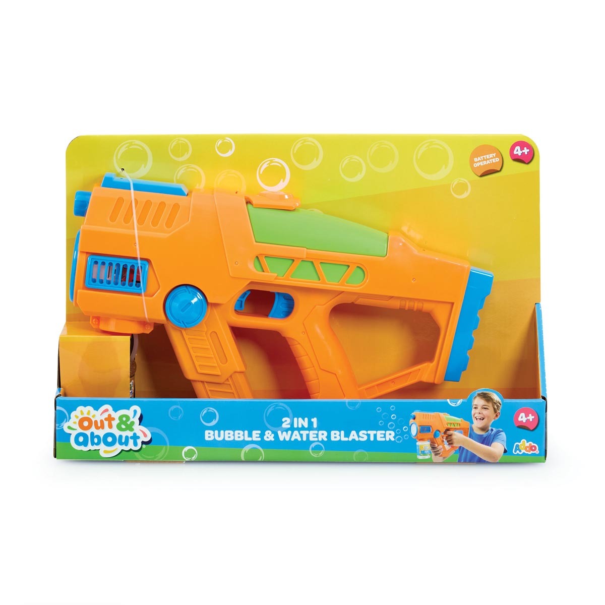 Out and About 2 in 1 Bubble and Water Blaster