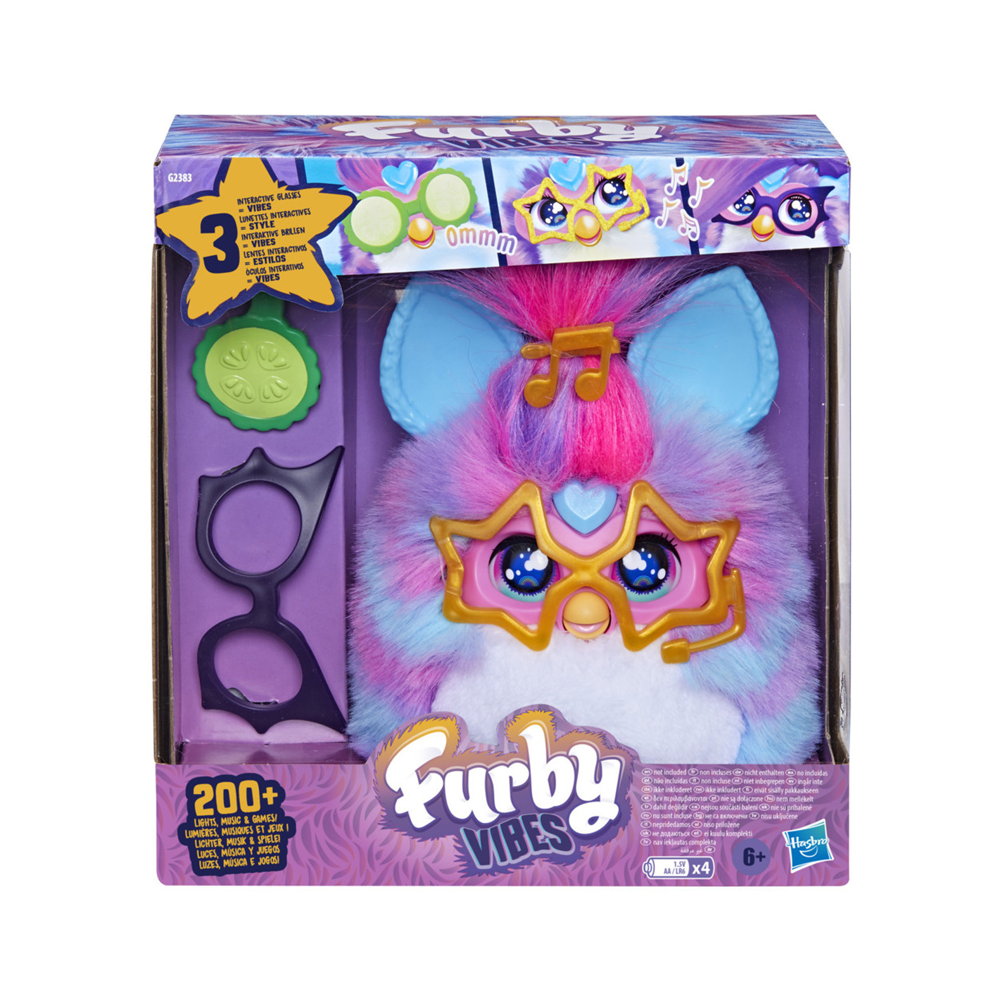 Furby Vibes Blue Razz Interactive Electronic Plush Toy