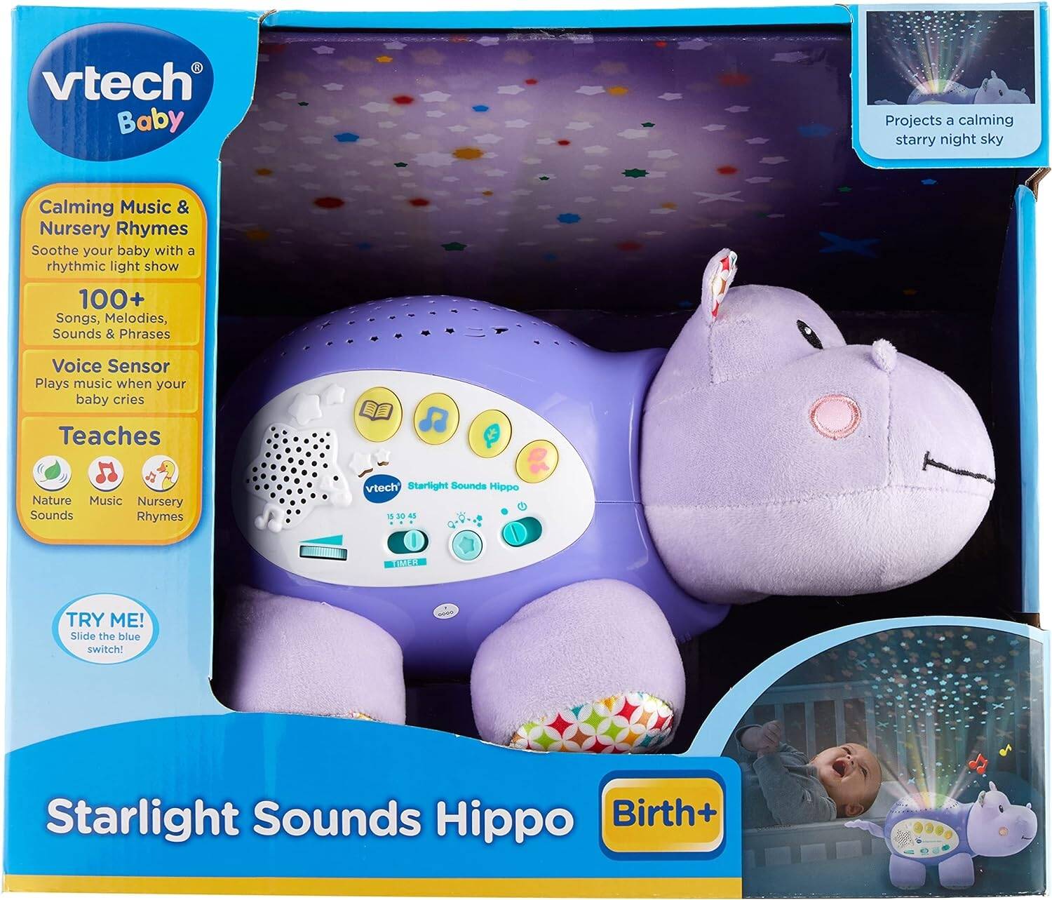 Vtech Baby Starlight Sounds Hippo