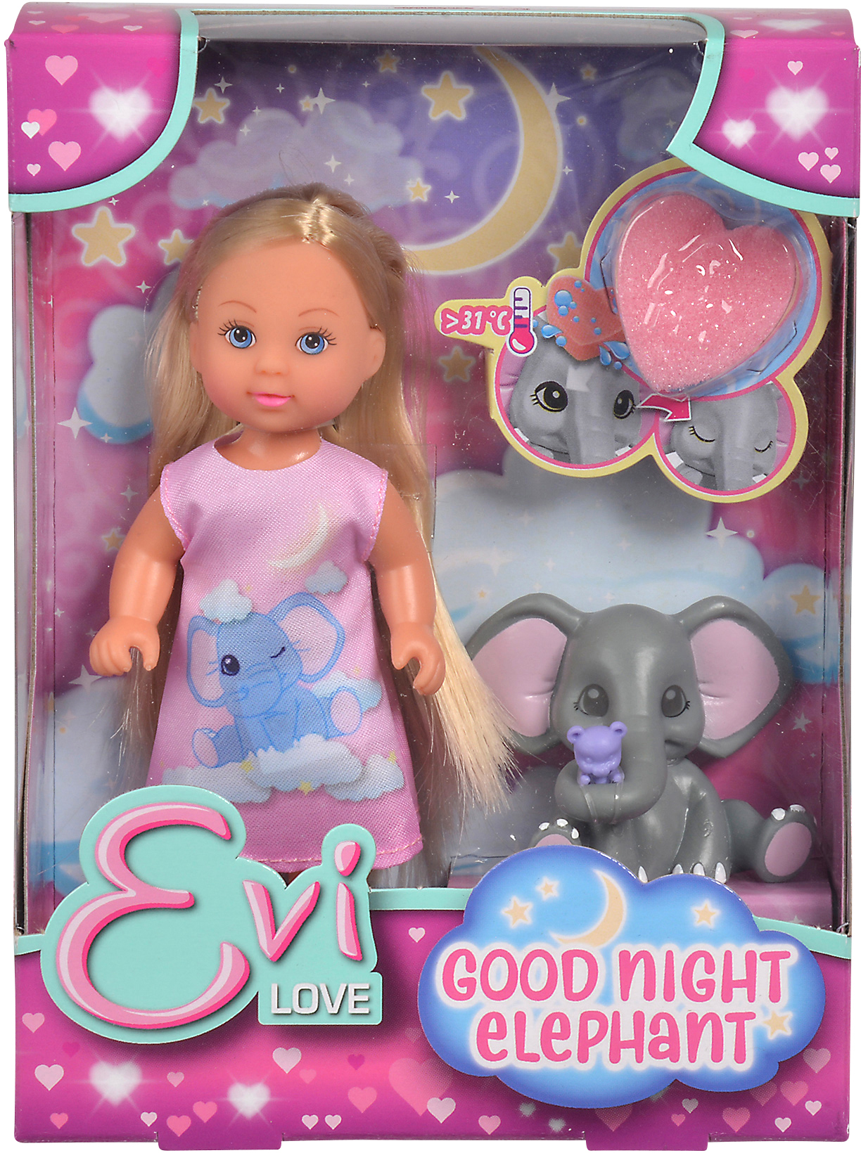 Evi Doll With Baby Elephant 12 Cm