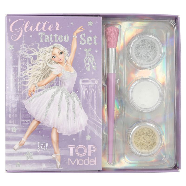 Topmodel Glitzer Tattoo Set Ballet