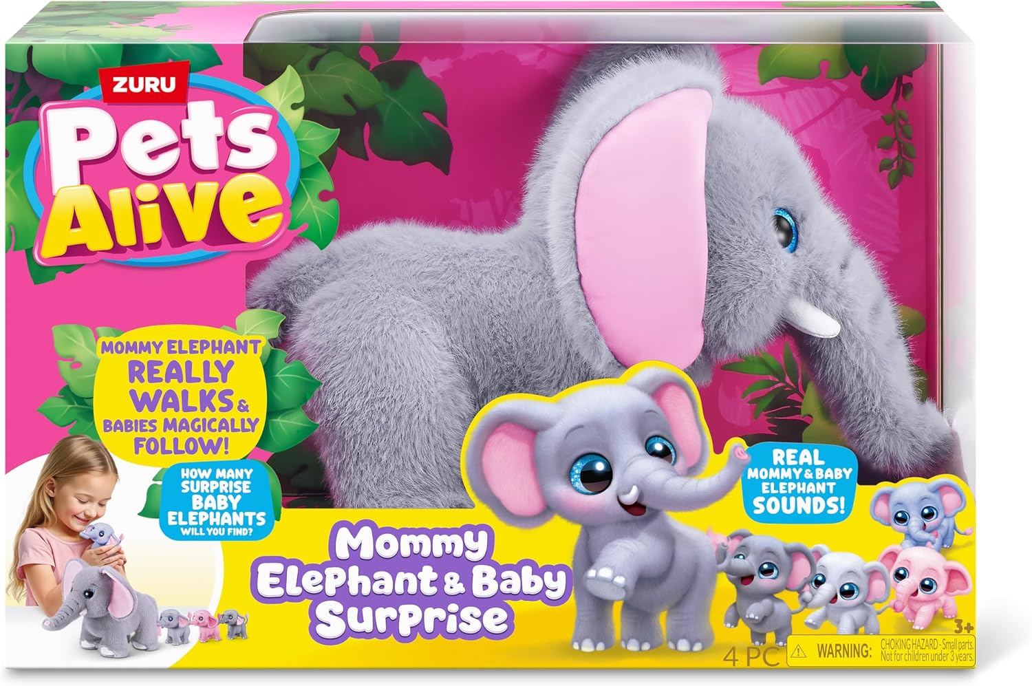 Pets Alive Mommy Elephant and Baby Surprise by ZURU
