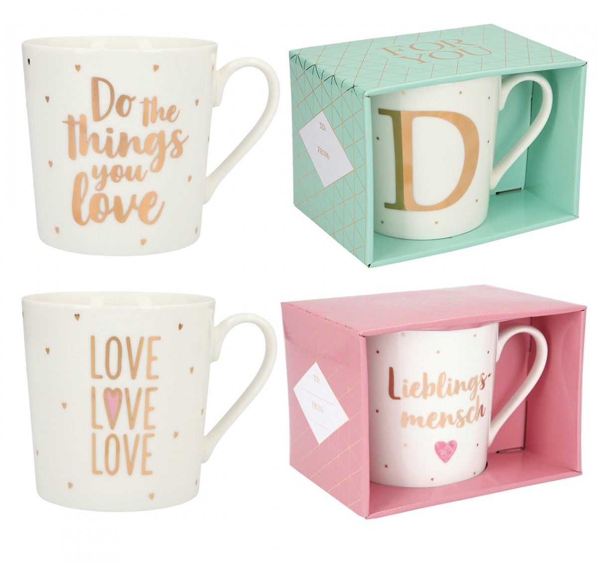 Depesche Porselen Fincan - 300 ml, Fərqli Dizaynlar