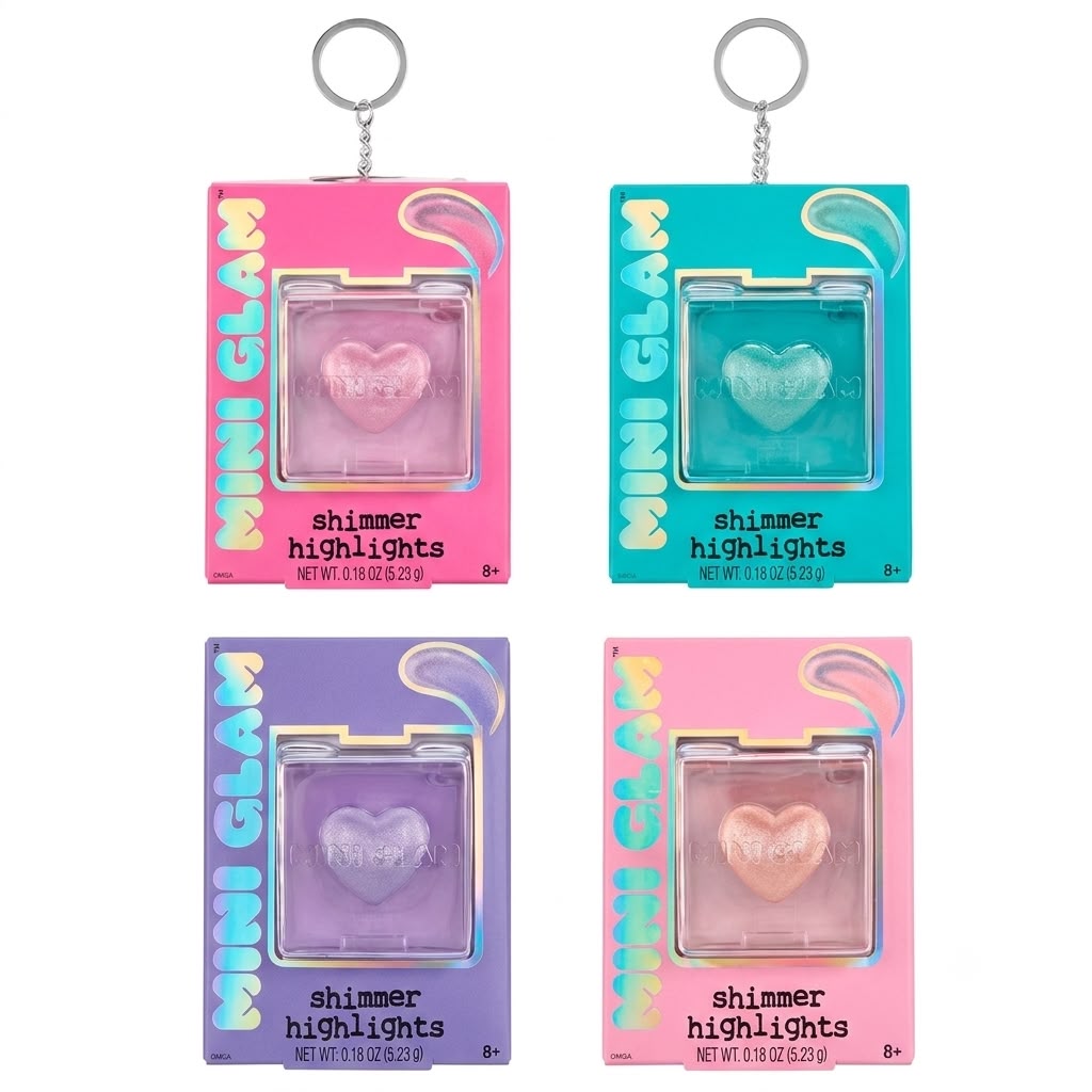 Mini Glam Cosmetic Cube Shimmer Asst