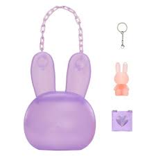 Mini Glam Purse with Cosmetic Bunny - Purple