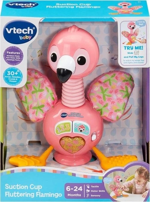 VTech Baby Suction Cup Fluttering Flamingo, Baby Sensory Toy