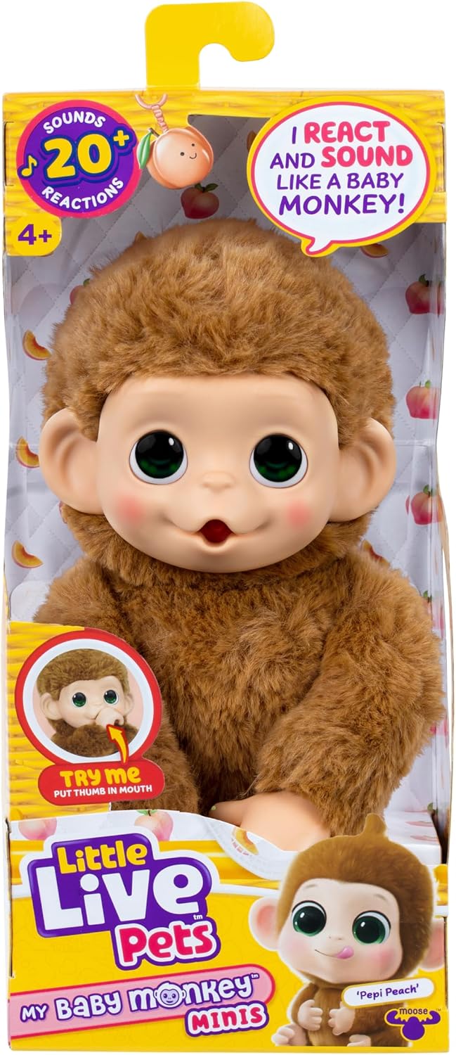 Little Live Pets Baby Monkey Minis – Pepi Peach