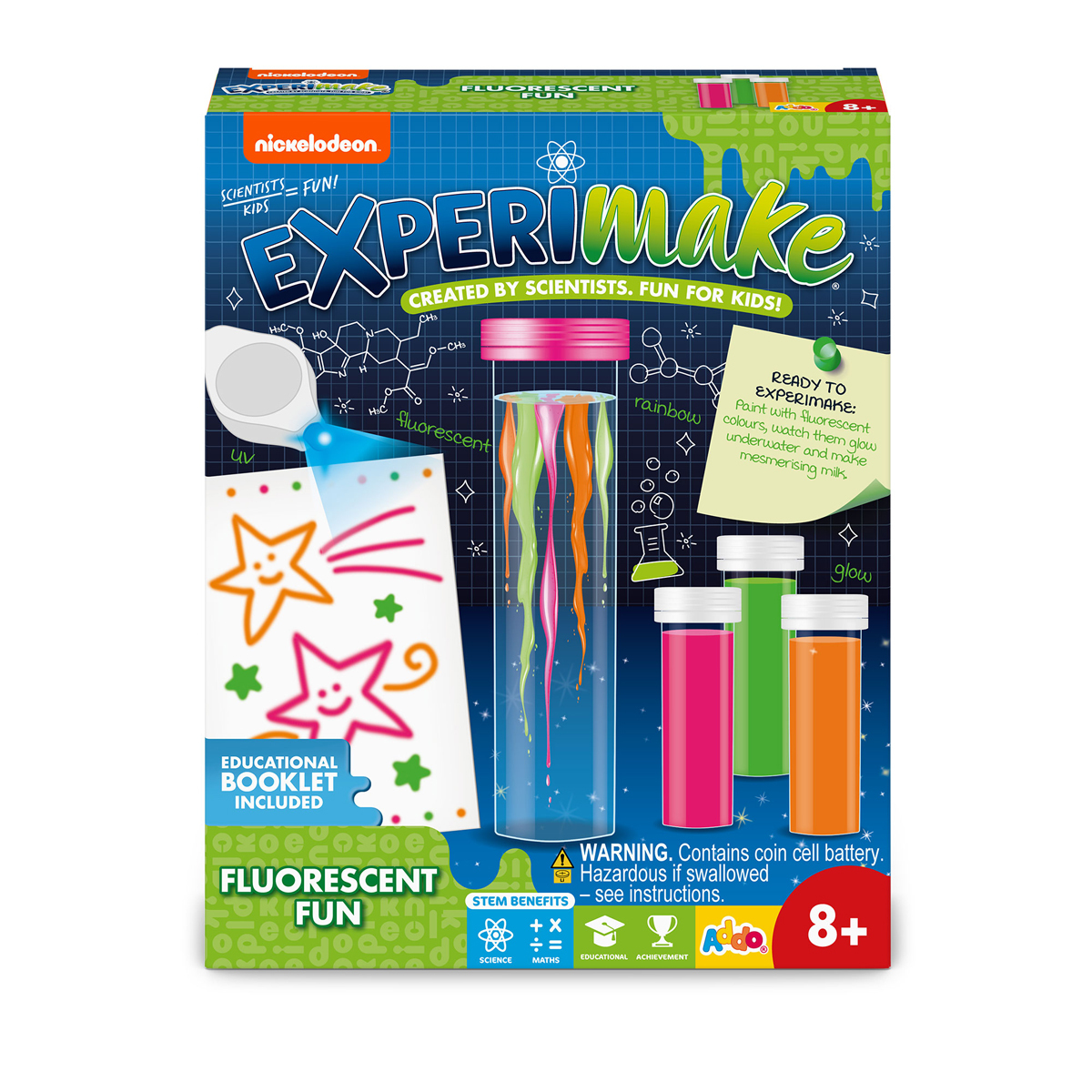 Nickelodeon Experimake Fluorescent Fun Science Kit