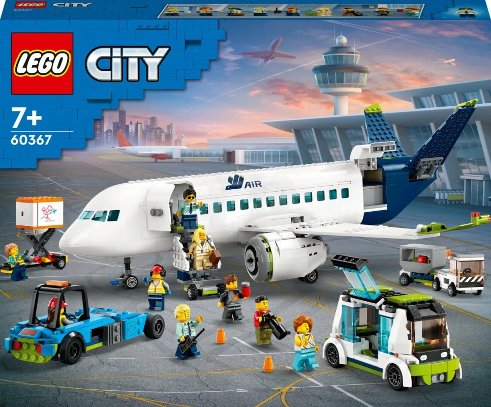 Konstruktor LEGO City Passenger Airplane 60367, 913 parça, 7 yaşdan