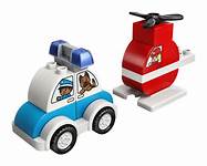 10957 Fire Helicopter & Police Car